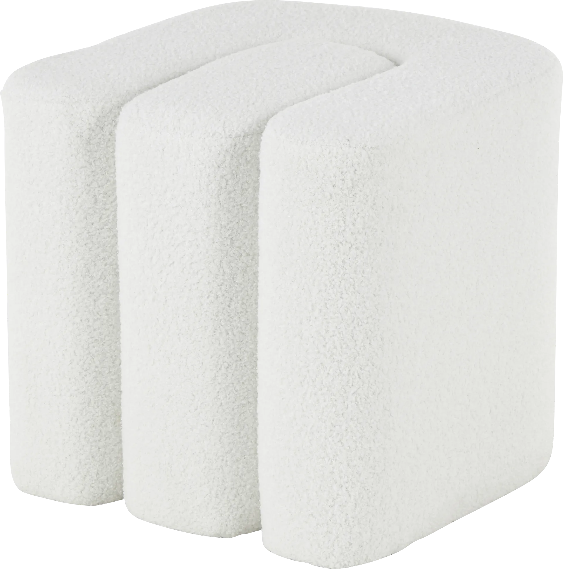 Lormi White Ottoman - Image 1
