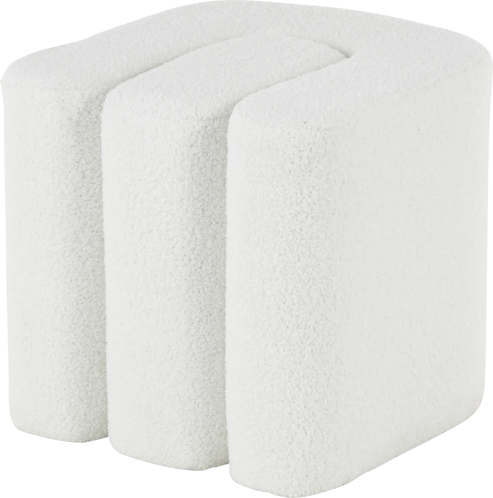 Lormi White Ottoman