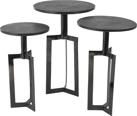 Ferni Black Accent Tables, Set of 3