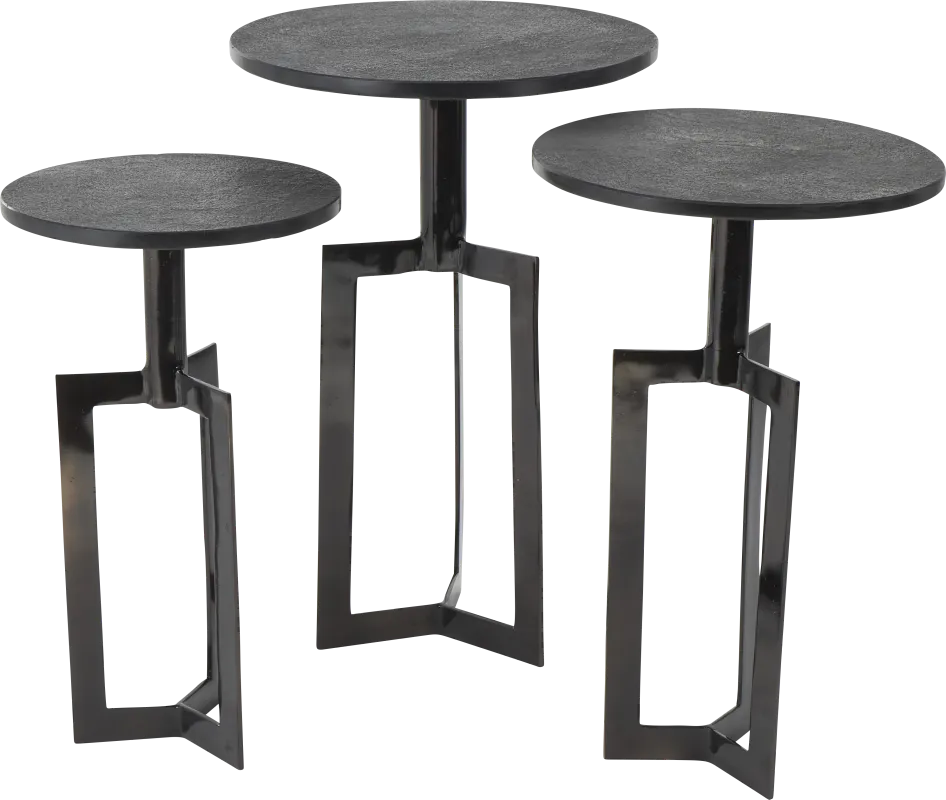 Ferni Black Accent Tables, Set of 3
