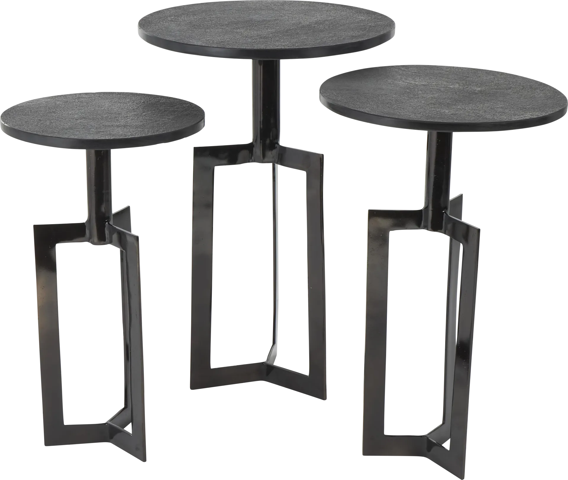 Ferni Black Accent Tables, Set of 3 - Image 1