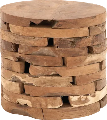 Nalsan Light Brown Accent Table