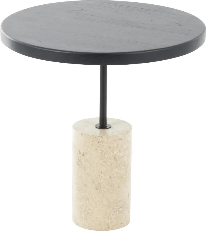 Dinne Black Accent Table