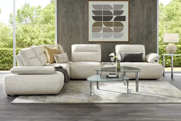 Olympia Linen 6 Pc Sectional with Audio