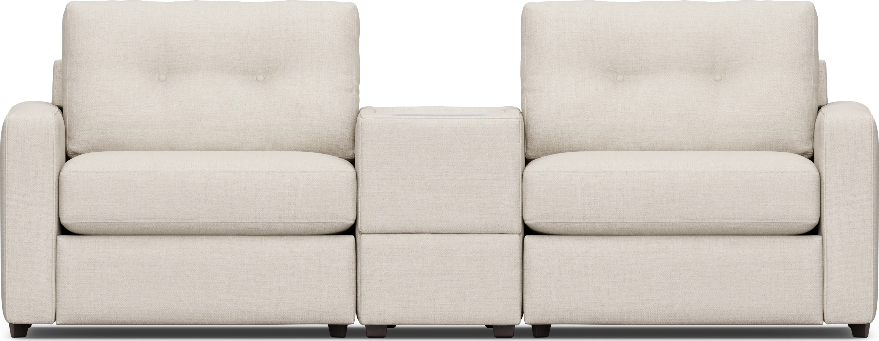 Off-White 3 Pc Power Reclining ModularOne with Media Console - Thumbnail - Image 1