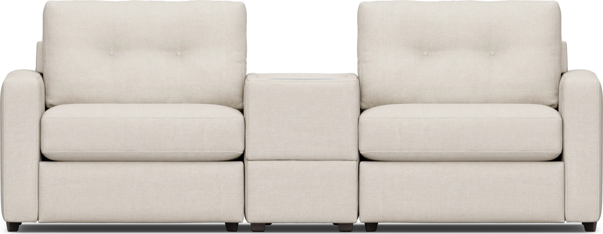 Off-White 3 Pc Power Reclining ModularOne with Media Console - Image 1