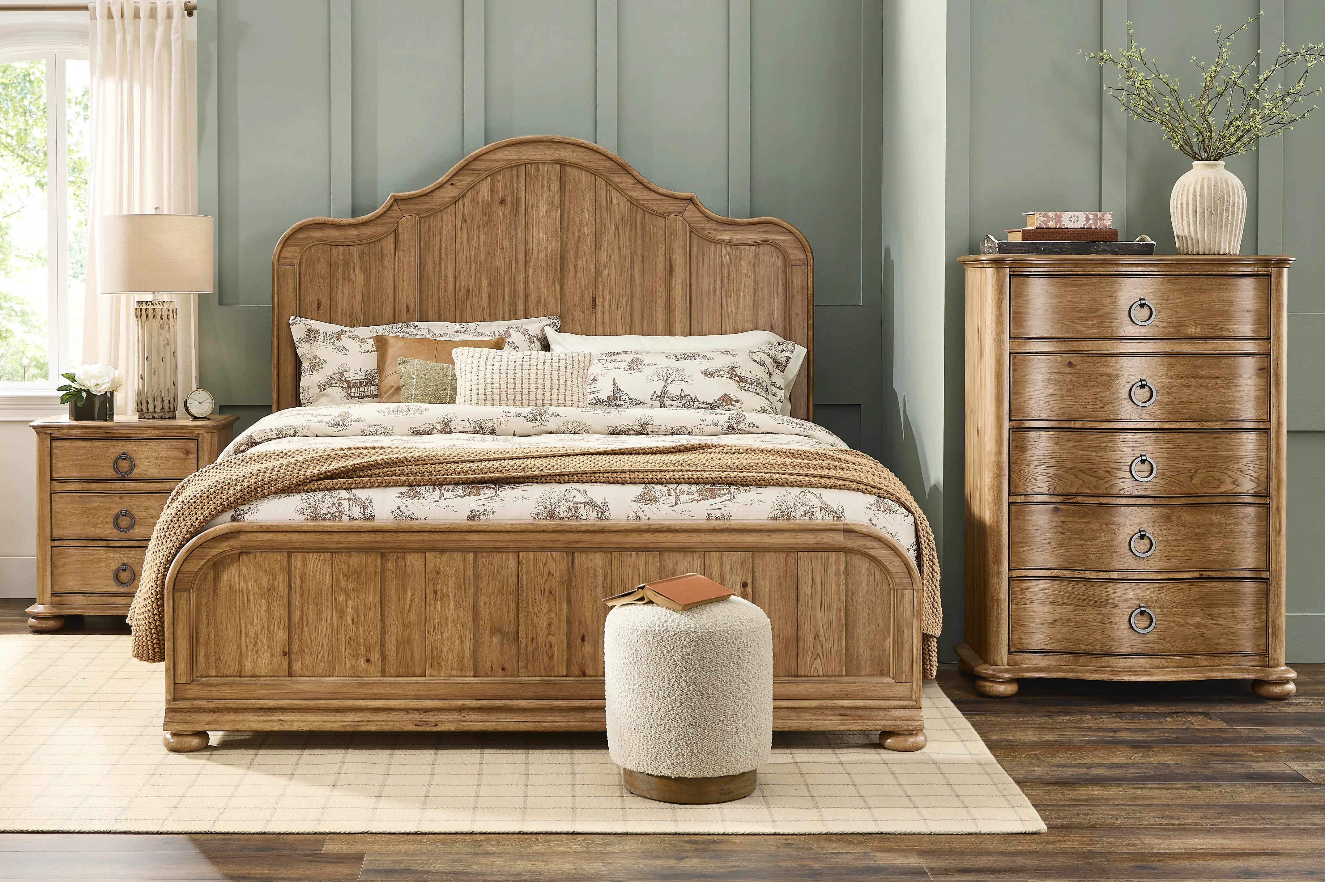Oaklin Ridge Brown 5 Pc Queen Panel Bedroom - Thumbnail - Image 1
