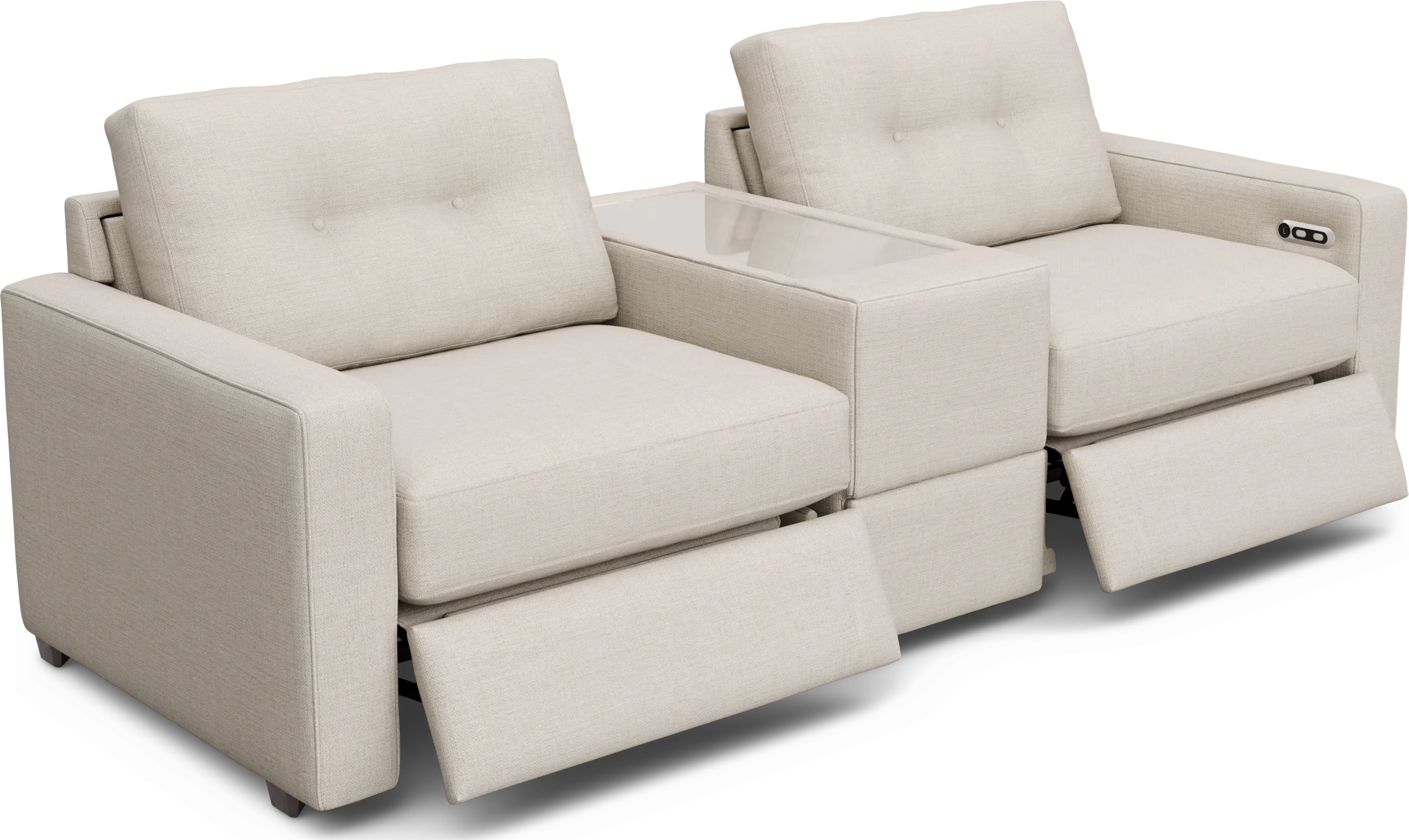 Off-White 3 Pc Power Reclining ModularOne - Thumbnail - Image 1