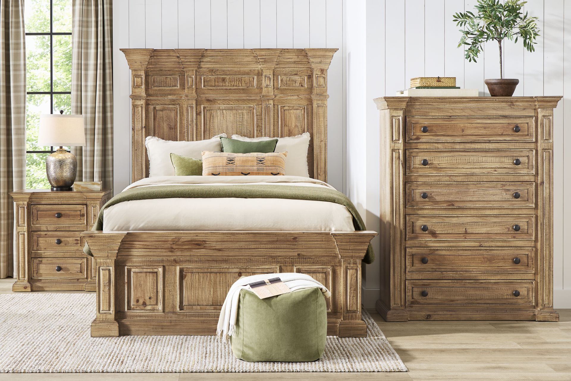 Briar Hill Natural 3 Pc King Panel Bed - Image 2