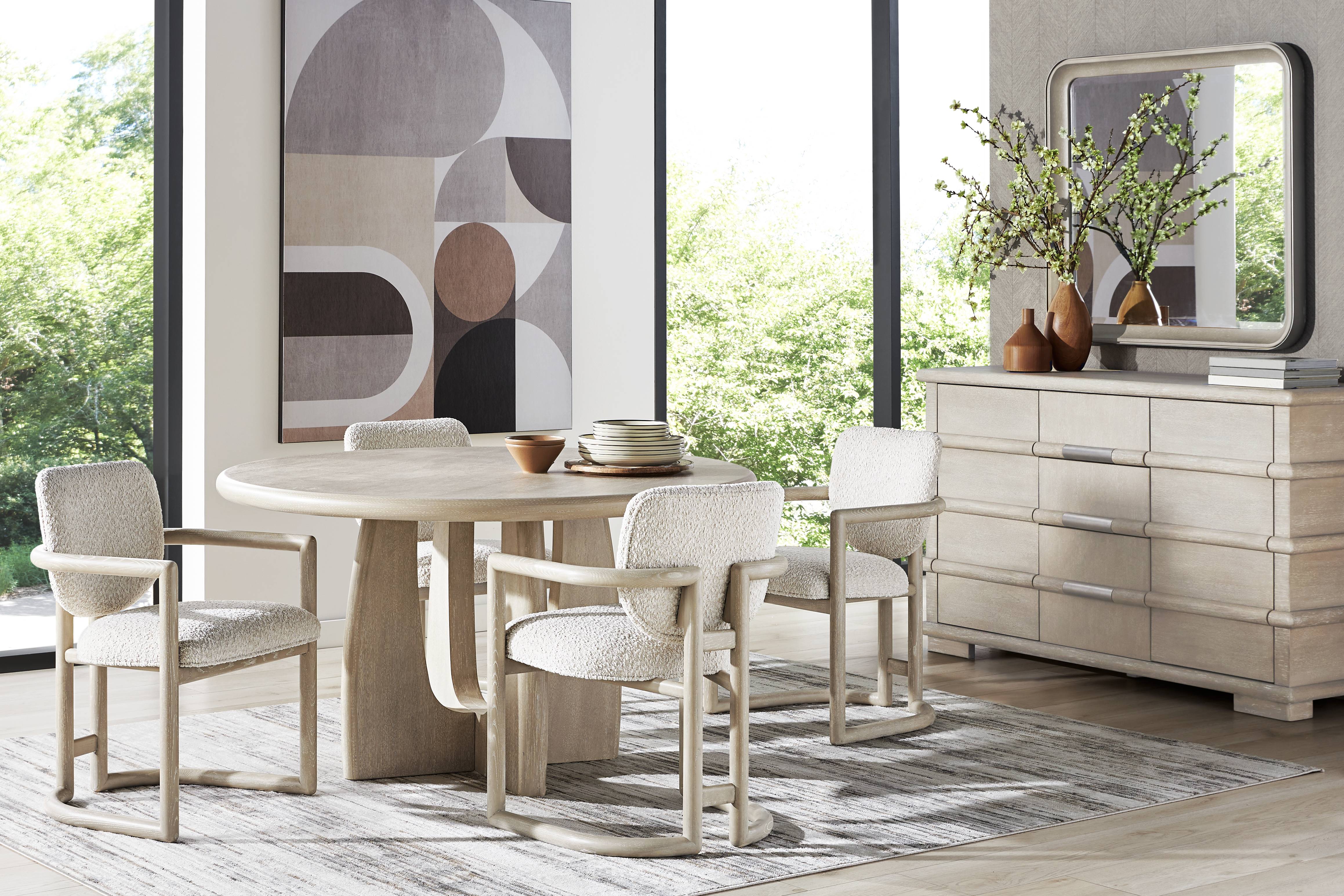 Moreno Stone 5 Pc Round Dining Room - Thumbnail - Image 1