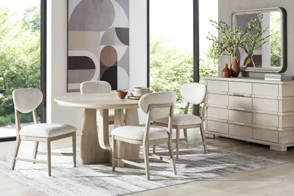 Moreno Stone 5 Pc Round Dining Room