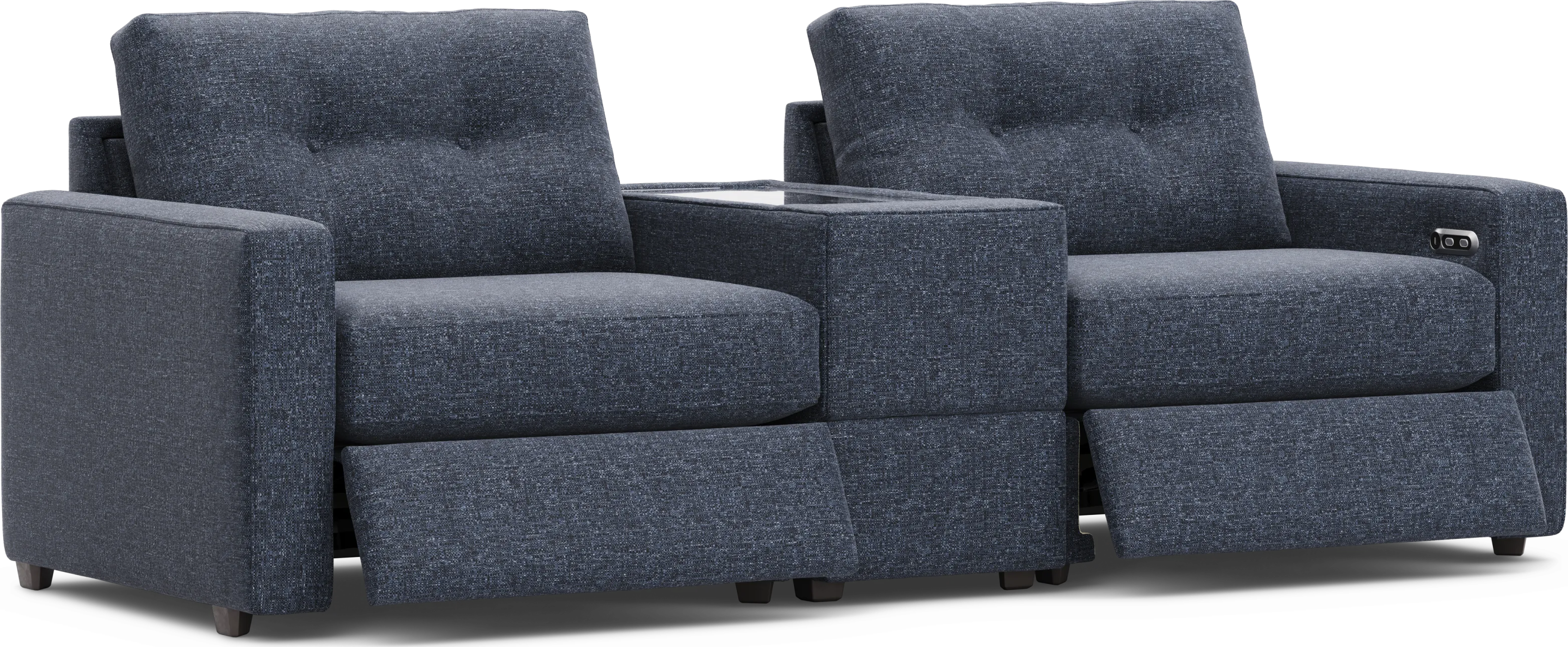 Dark Blue 3 Pc Power Reclining ModularOne - Thumbnail - Image 1