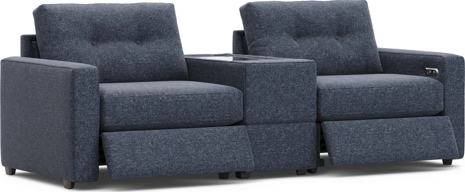 Dark Blue 3 Pc Power Reclining ModularOne - Image 1