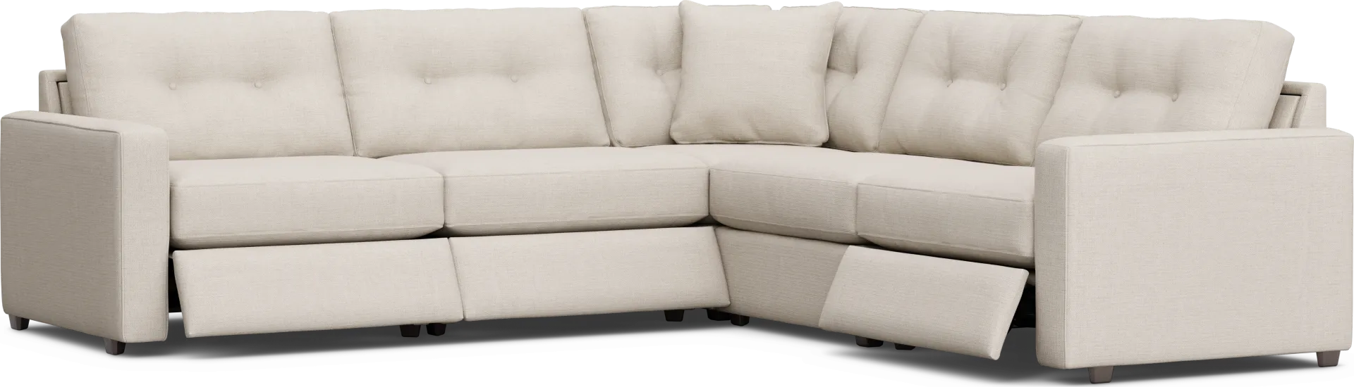 Off-White 5 Pc Power Reclining ModularOne - Image 1
