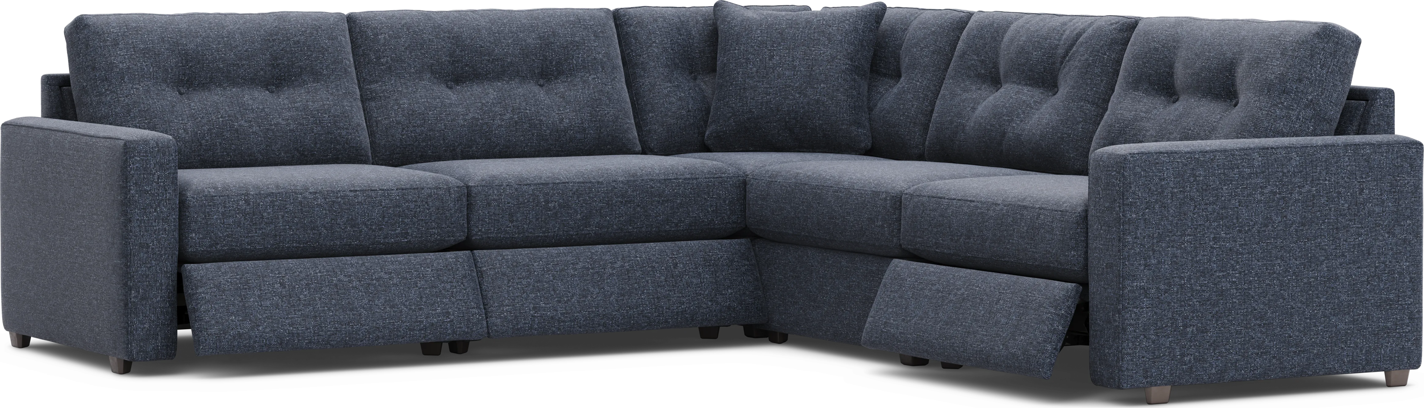 Dark Blue 5 Pc Power Reclining ModularOne - Thumbnail - Image 1