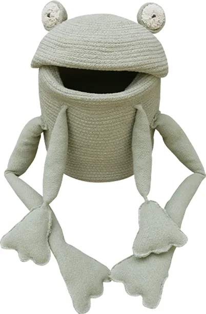 Kids Olive Frog Basket - Thumbnail - Image 1