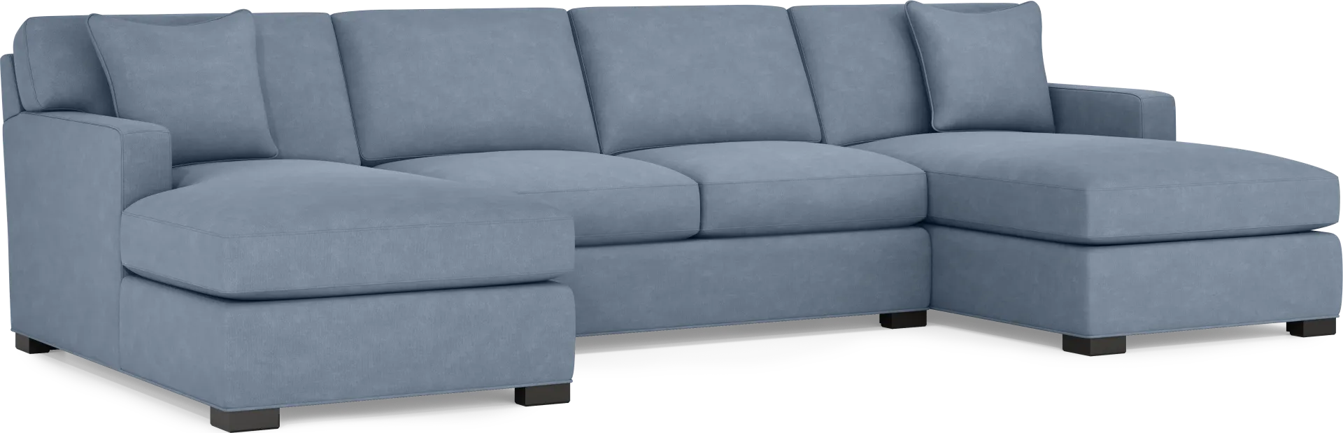 Harmonie Blue 3 Pc Sleeper Sectional - Image 2
