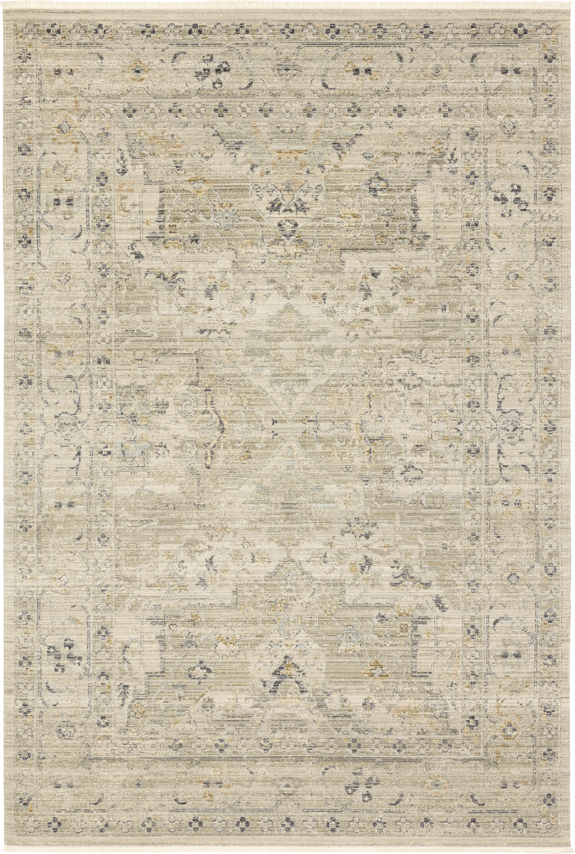 Husni Cream 7'6 x 9'7 Indoor/Outdoor Rug - Thumbnail - Image 1