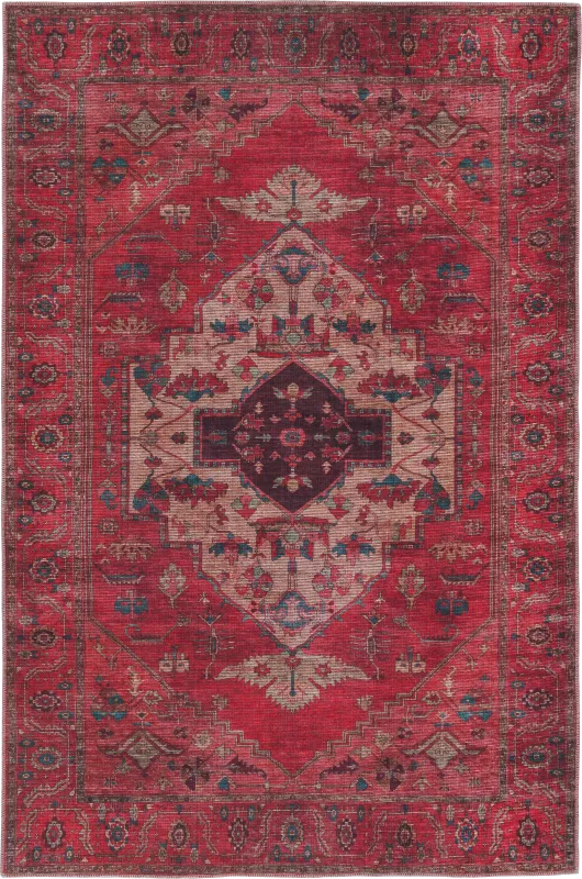 Tortos Red 3' x 8' Runner Rug