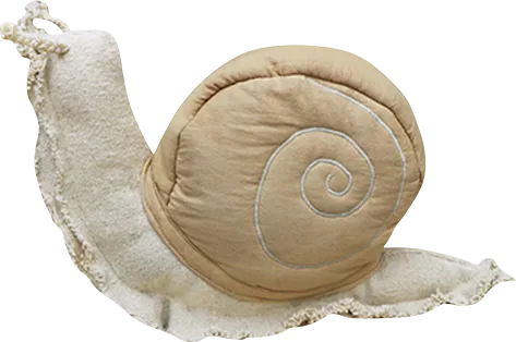 Kids Natural Lazy Snail Floor Pillow - Image 1