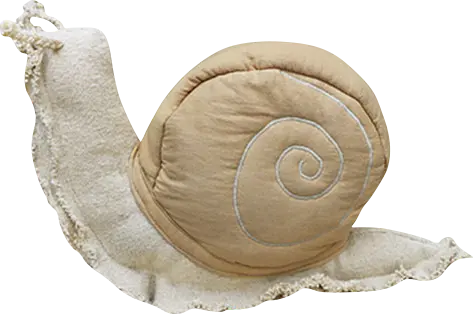 Kids Natural Lazy Snail Floor Pillow