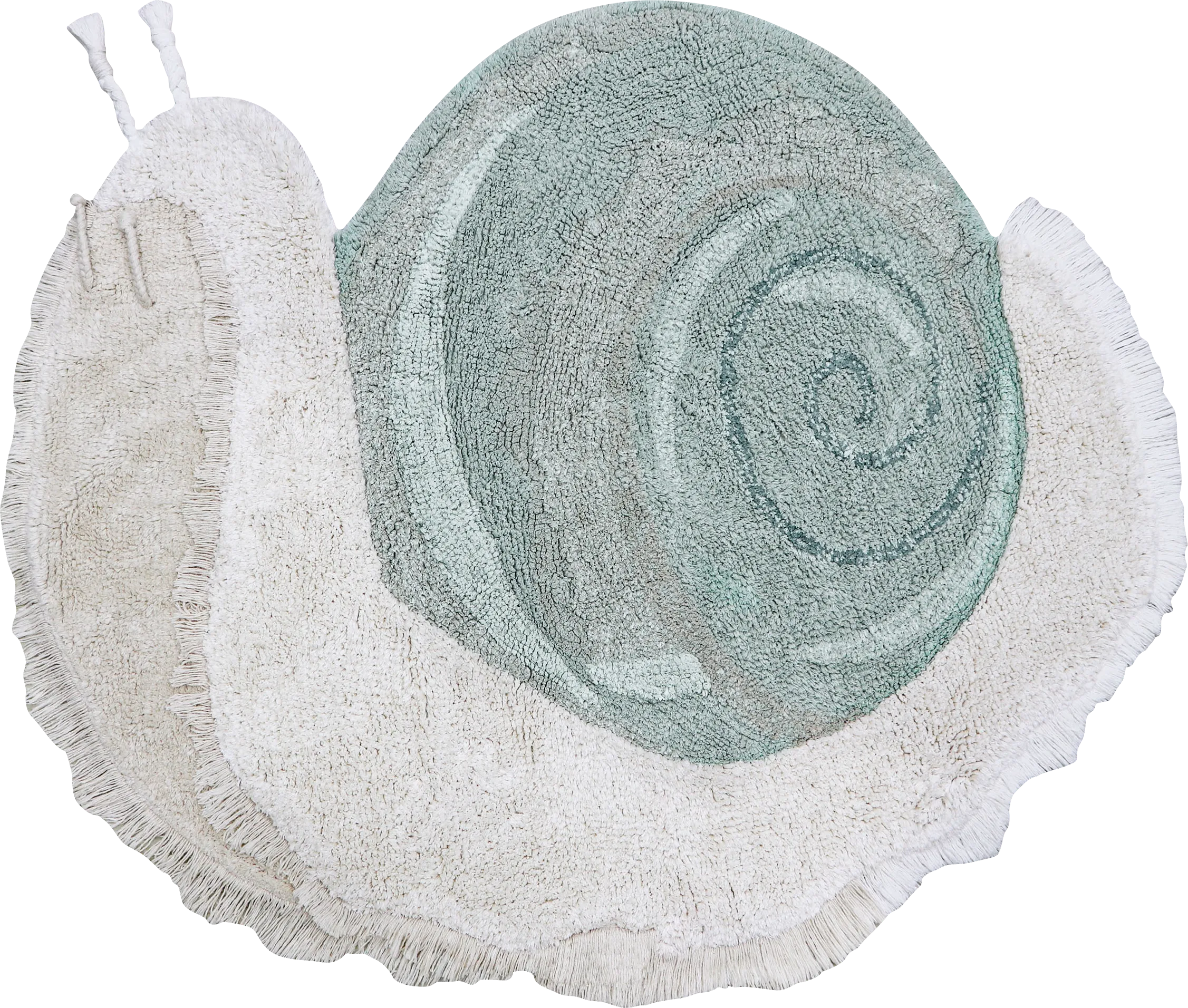 Kids Natural Snail 3'3 x 4' Machine Washable Rug - Thumbnail - Image 1