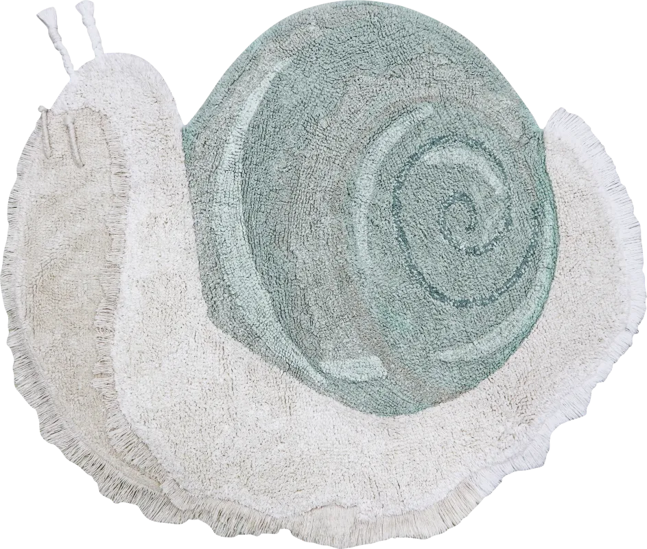 Kids Natural Snail 3'3 x 4' Machine Washable Rug