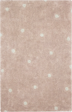 Kids Rose 3'3 x 4'11 Mini Dot Machine Washable Rug