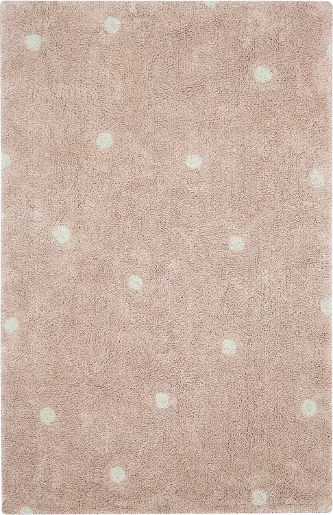 Kids Rose 3'3 x 4'11 Mini Dot Machine Washable Rug - Image 1