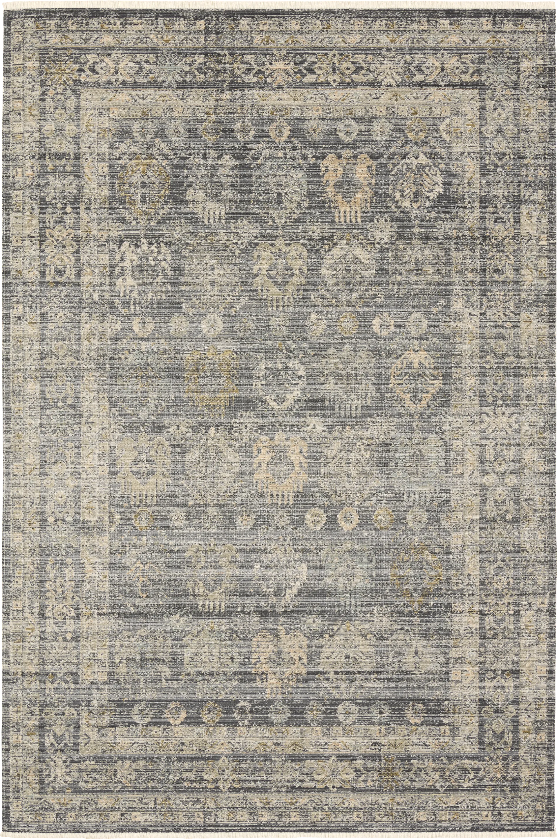 Amaka Charocal 7'6 x 9'7 Indoor/Outdoor Rug - Image 1