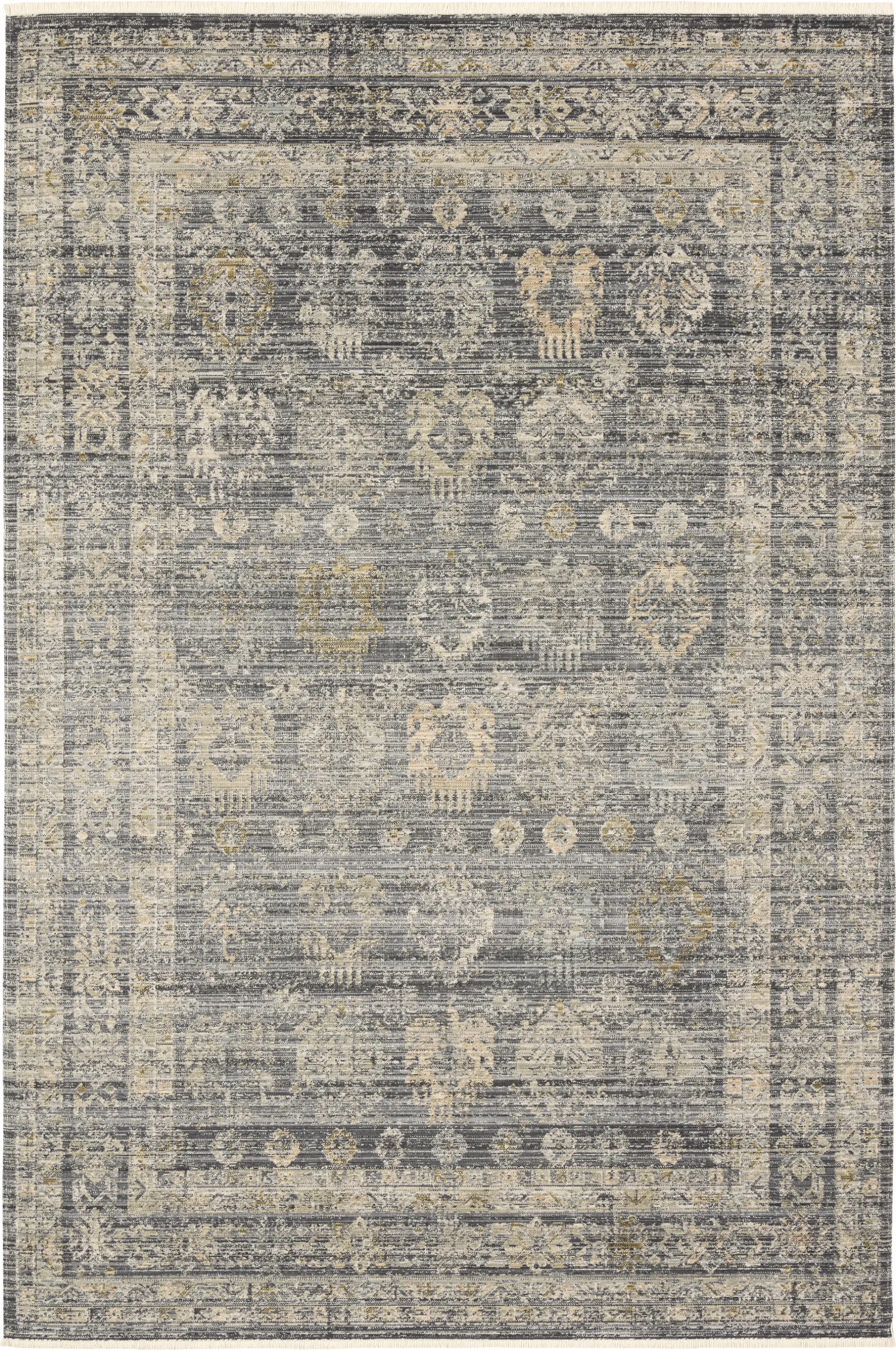 Amaka Charocal 7'6 x 9'7 Indoor/Outdoor Rug