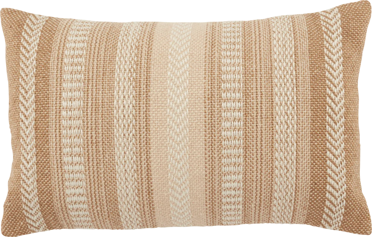 Accentwell Tan Indoor/Outdoor Lumbar Pillow