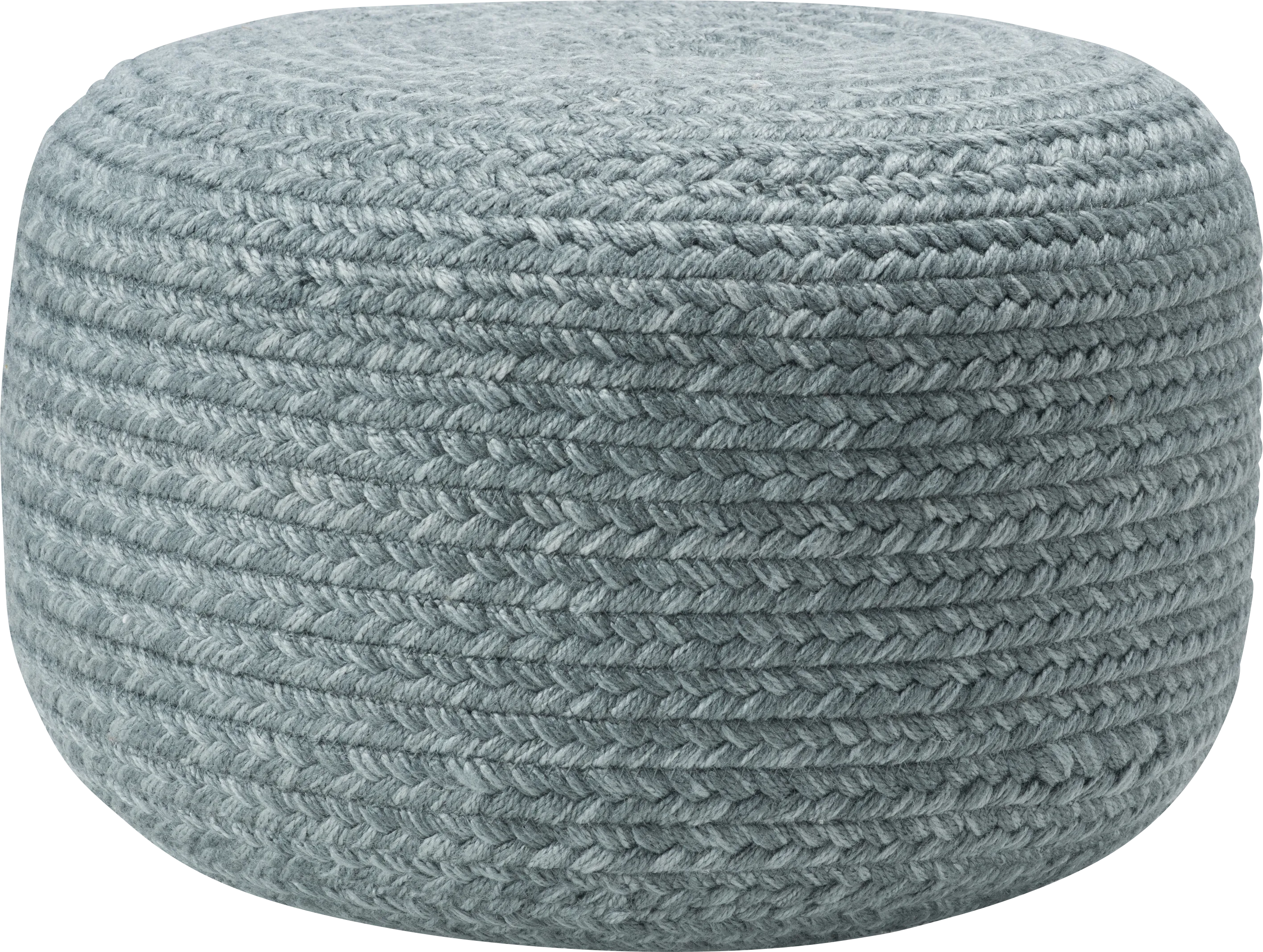 Mansfait Gray Indoor/Outdoor Pouf - Thumbnail - Image 1