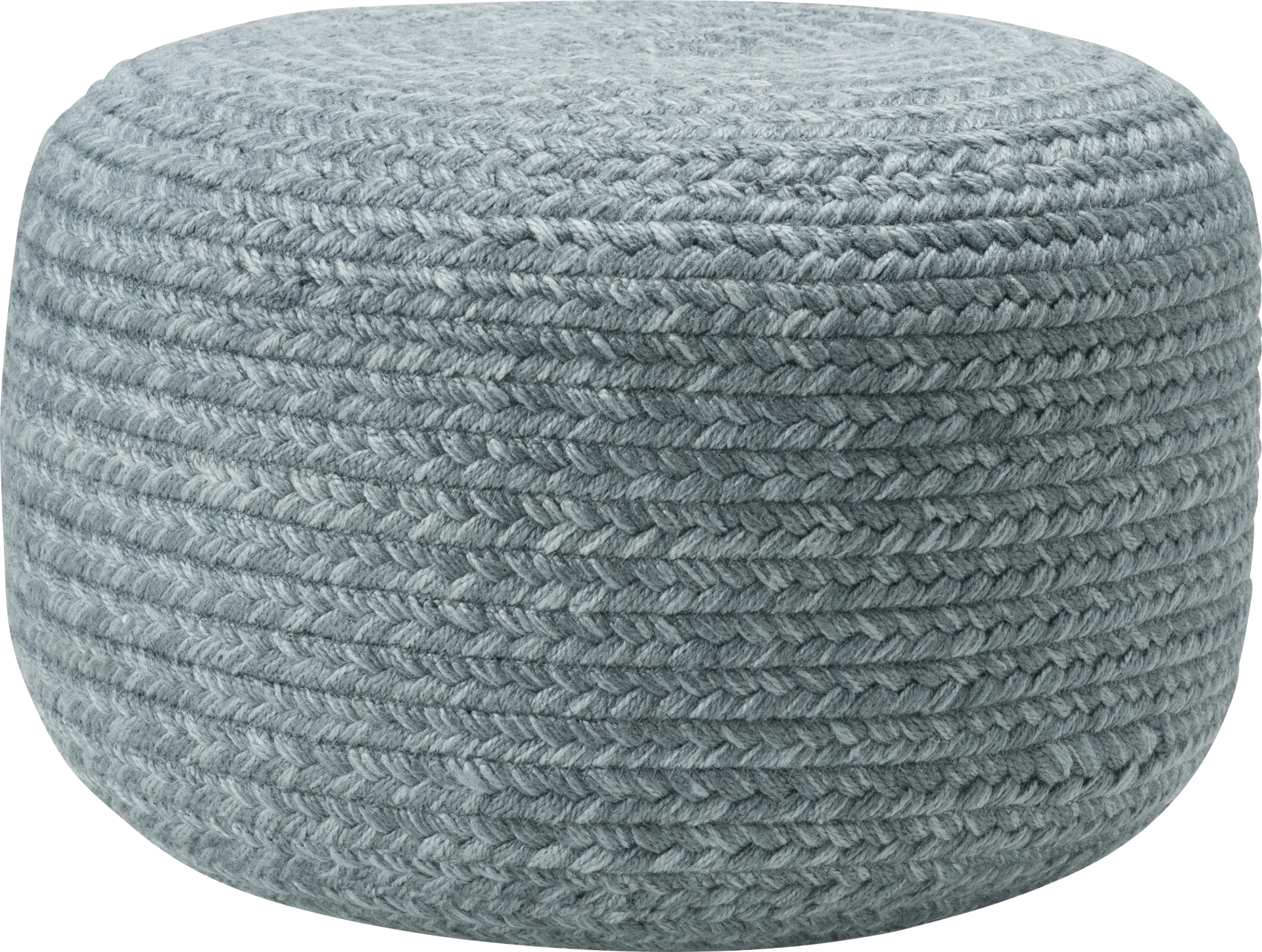 Mansfait Gray Indoor/Outdoor Pouf - Image 1
