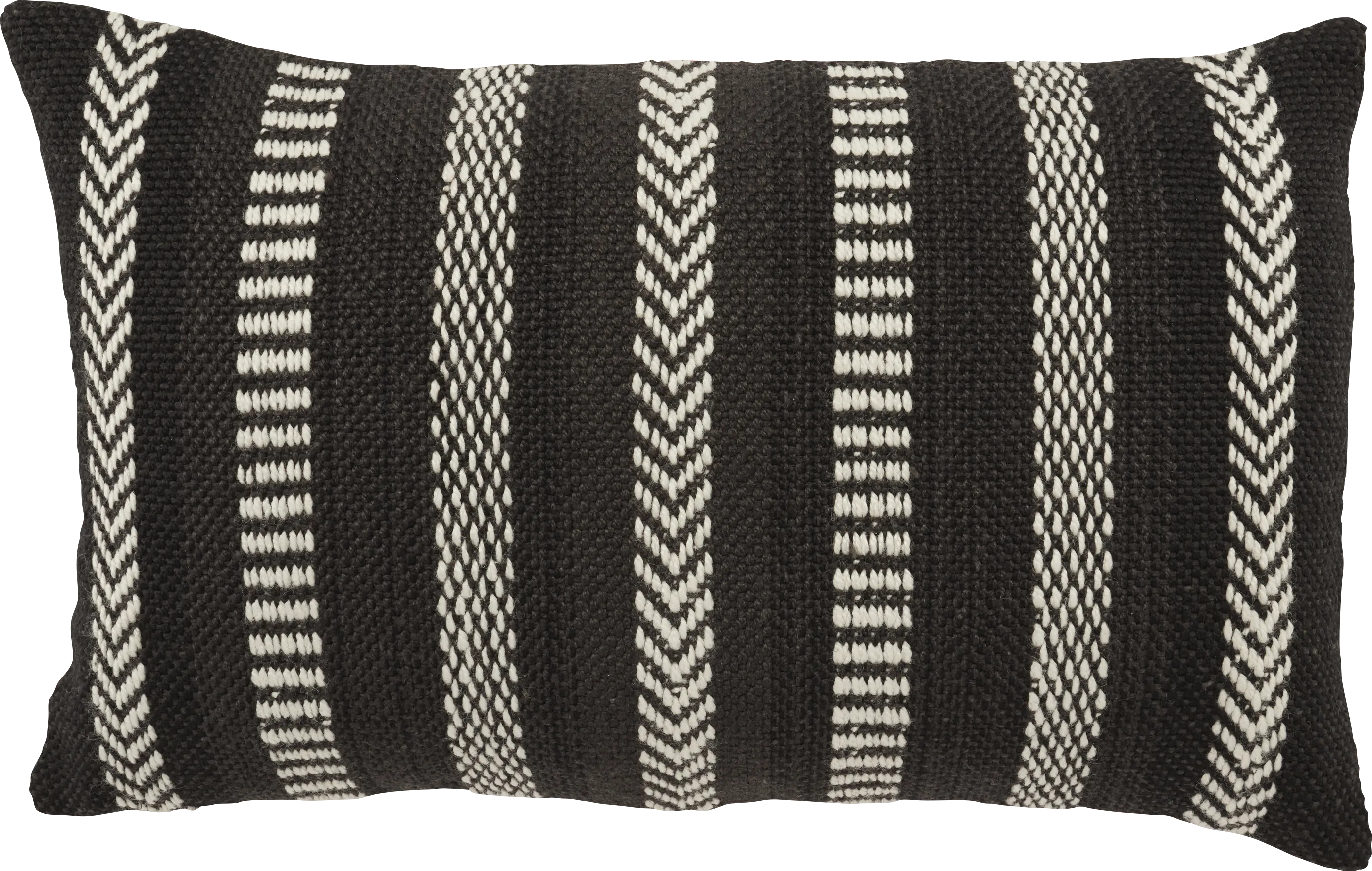 Accentwell Black Indoor/Outdoor Lumbar Pillow - Thumbnail - Image 1