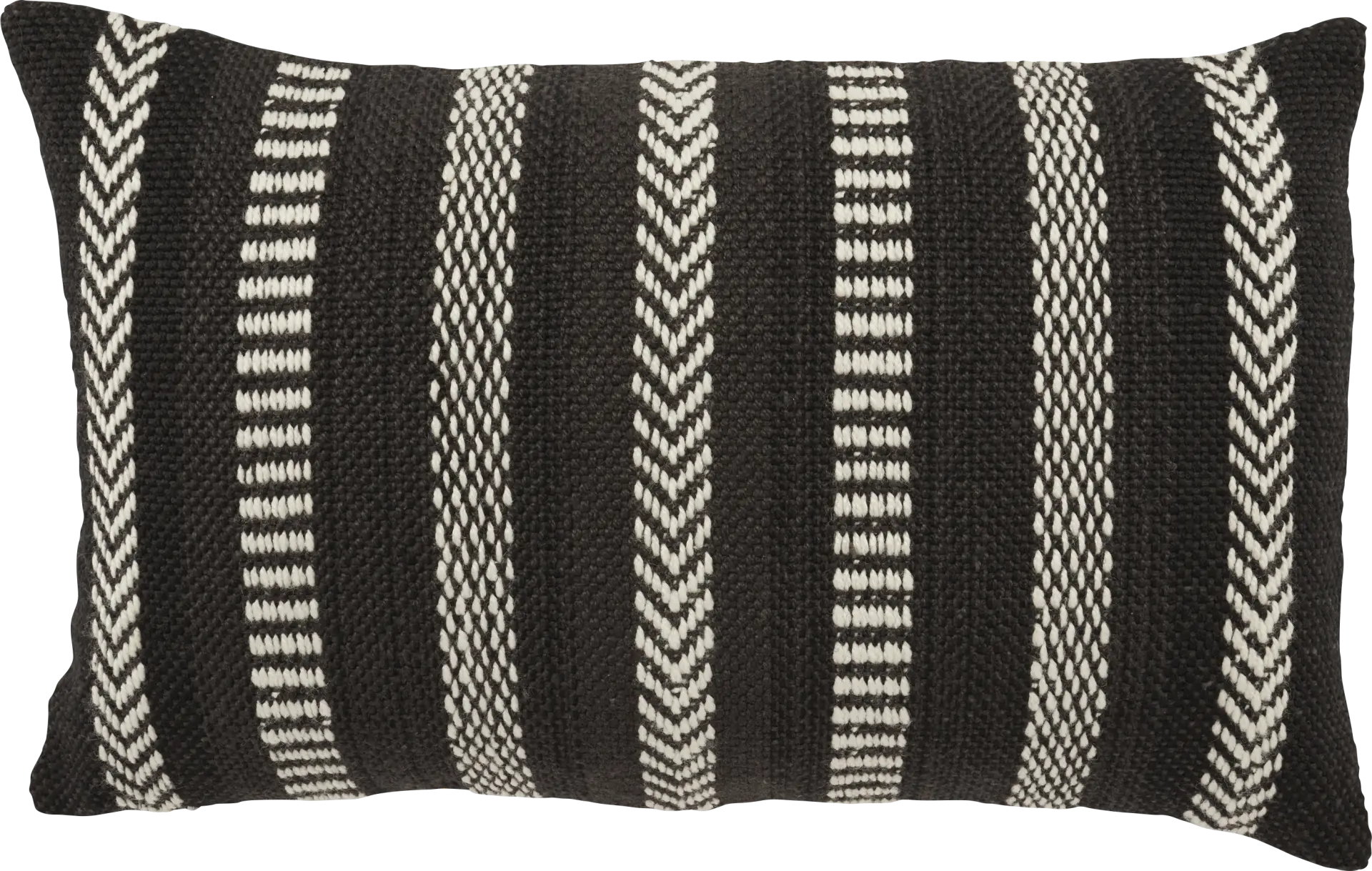 Accentwell Black Indoor/Outdoor Lumbar Pillow