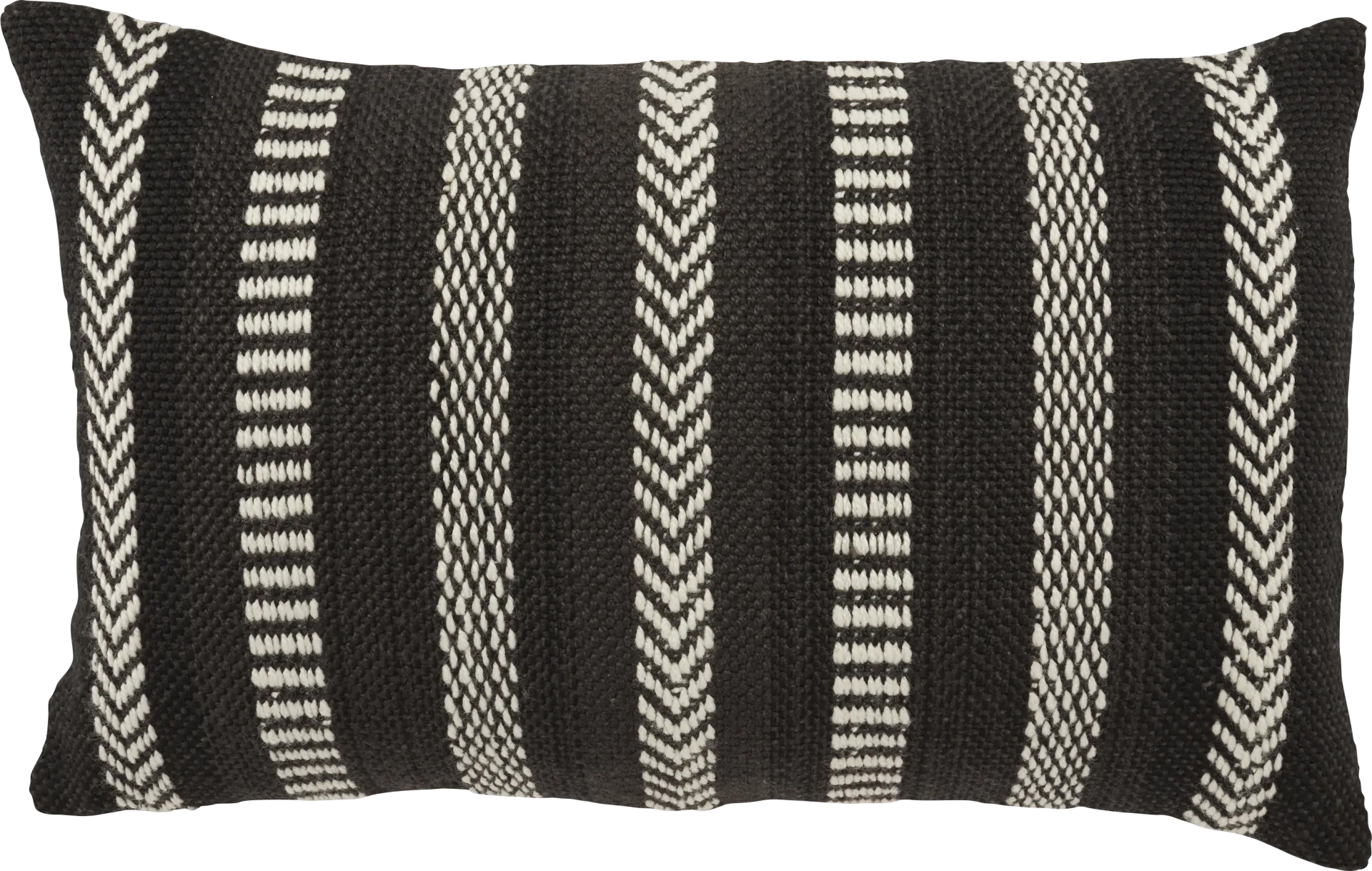 Accentwell Black Indoor/Outdoor Lumbar Pillow - Image 1