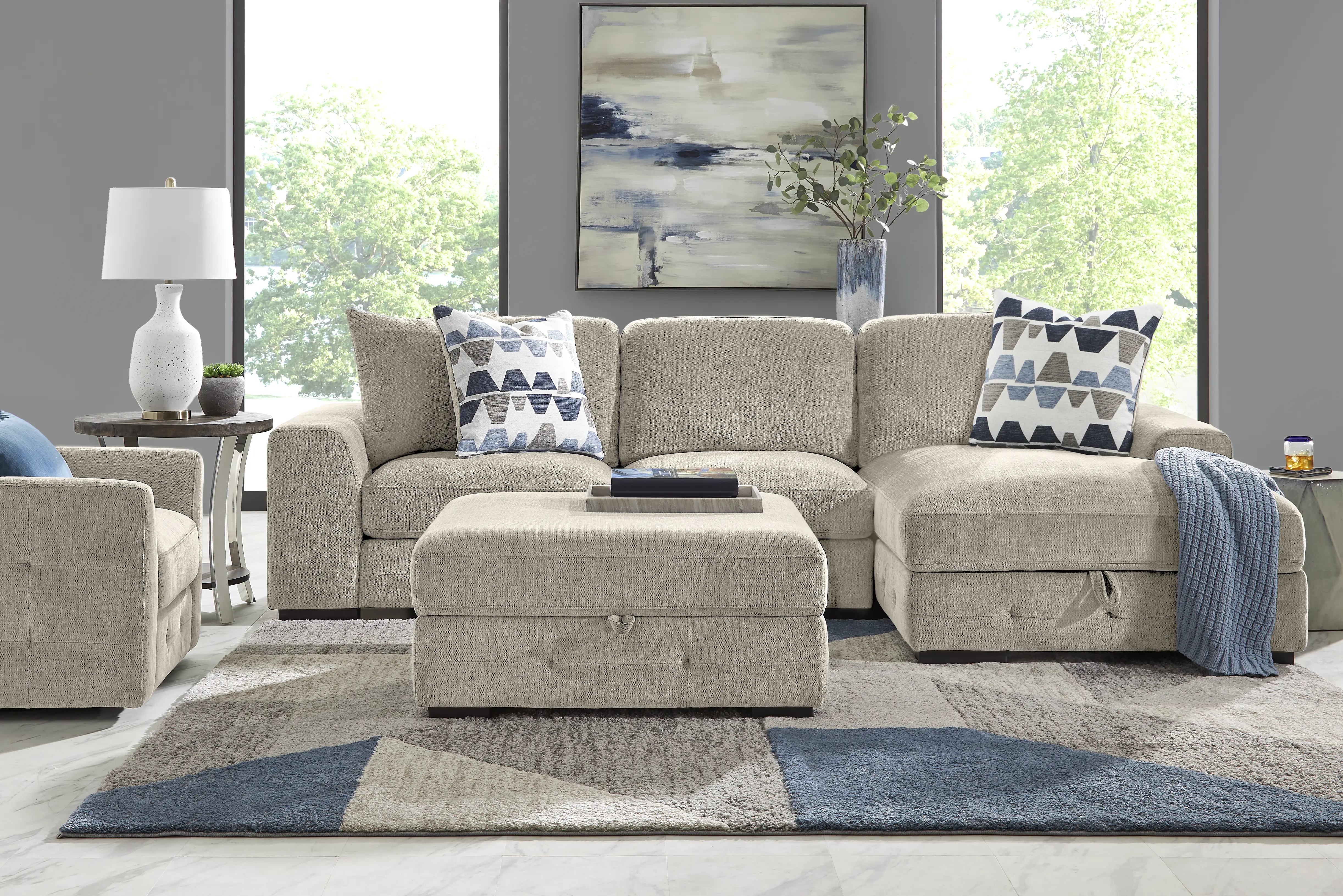 Marcola Sand 2 Pc Sleeper Sectional - Thumbnail - Image 1