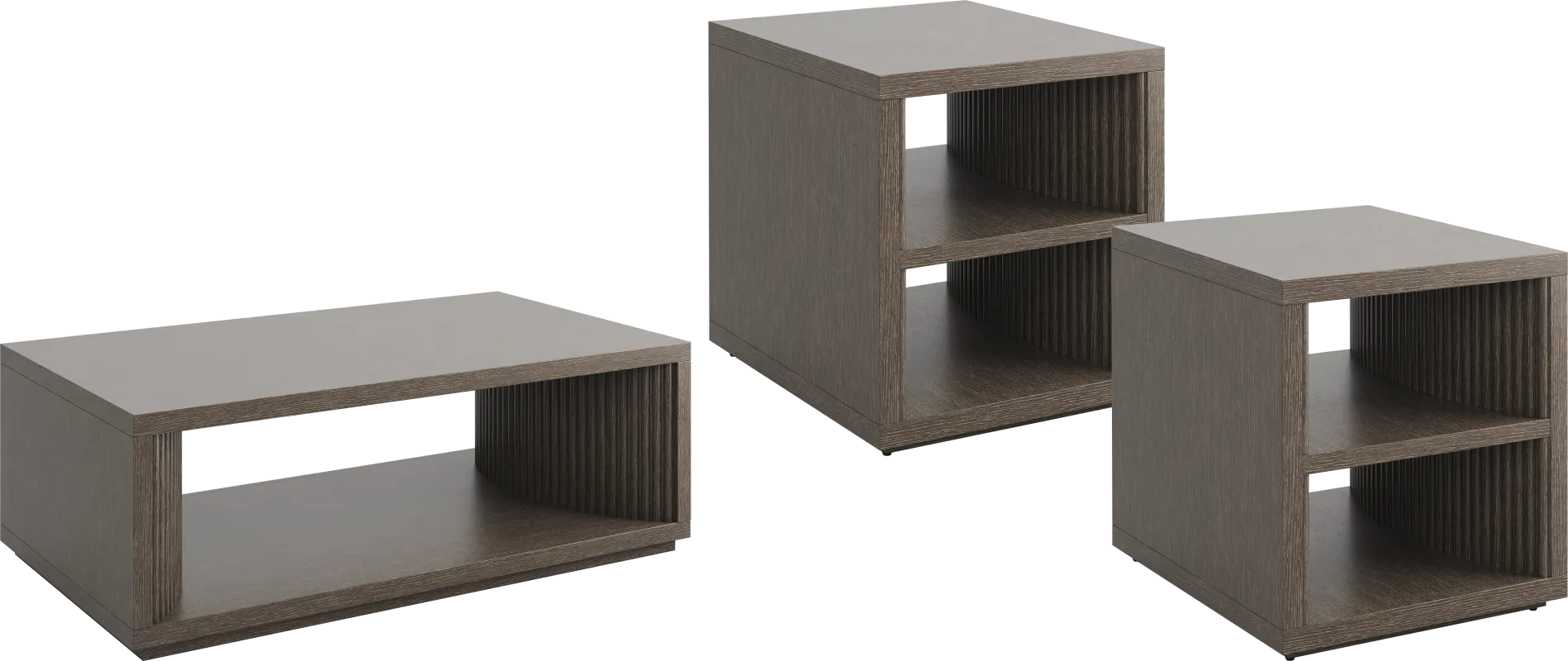 Eastchester Brown 3 Pc Table Set