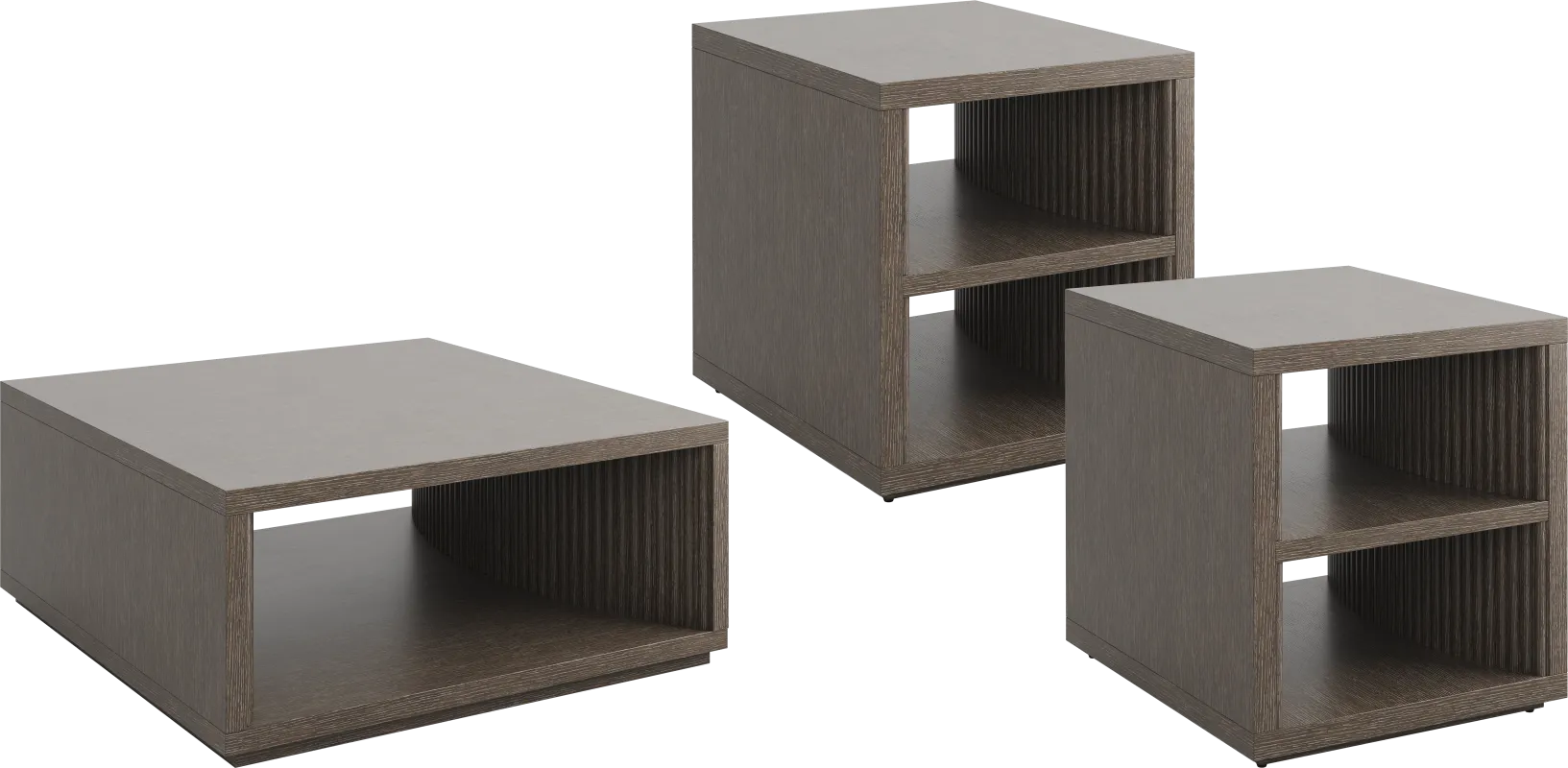 Eastchester Brown 3 Pc Table Set
