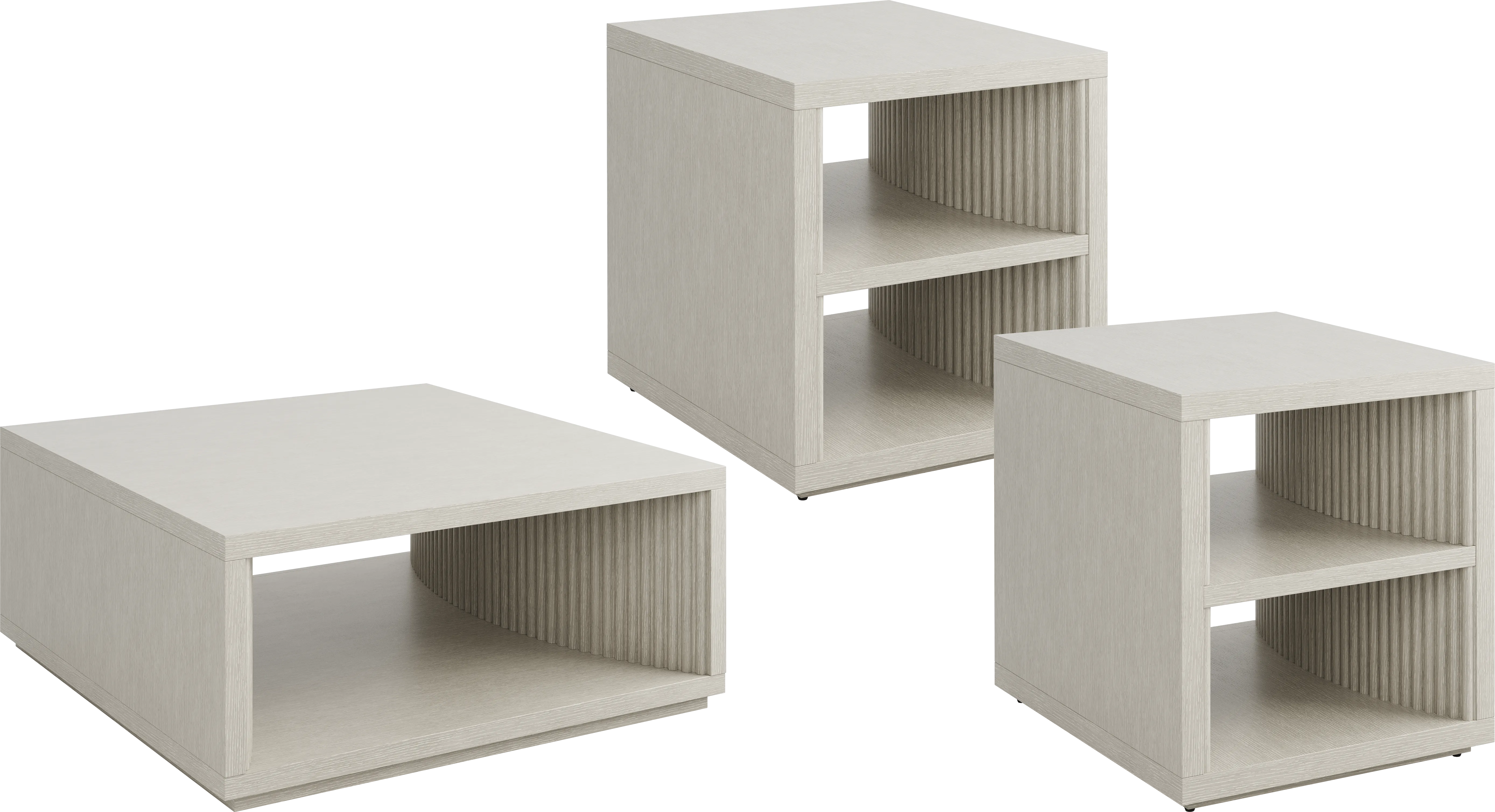 Eastchester White 3 Pc Table Set - Thumbnail - Image 1