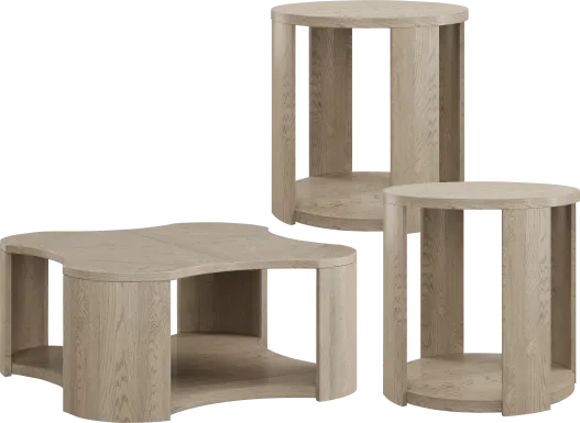 Aspen Grove Tan 3 Pc Table Set