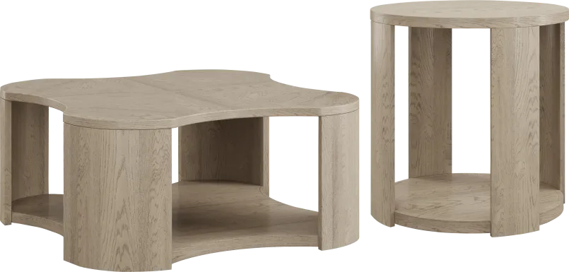Aspen Grove Tan 2 Pc Table Set