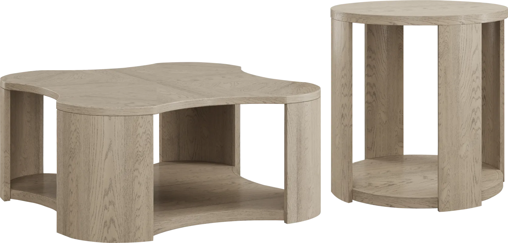 Aspen Grove Tan 2 Pc Table Set