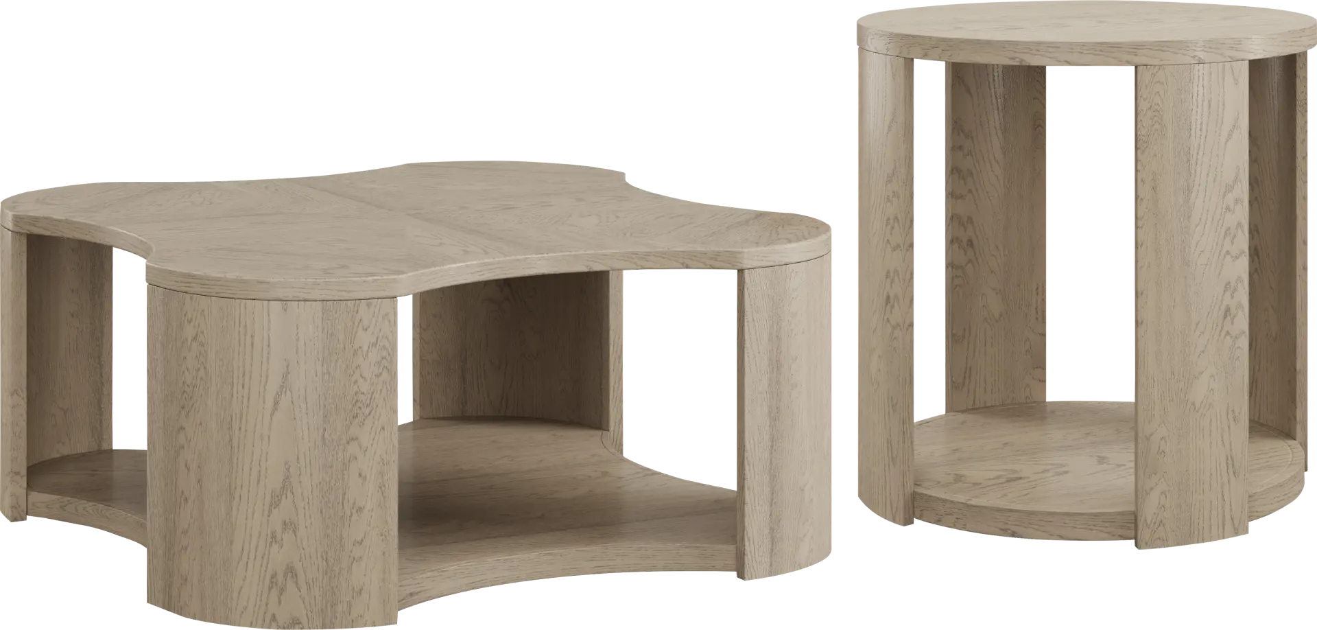 Aspen Grove Tan 2 Pc Table Set