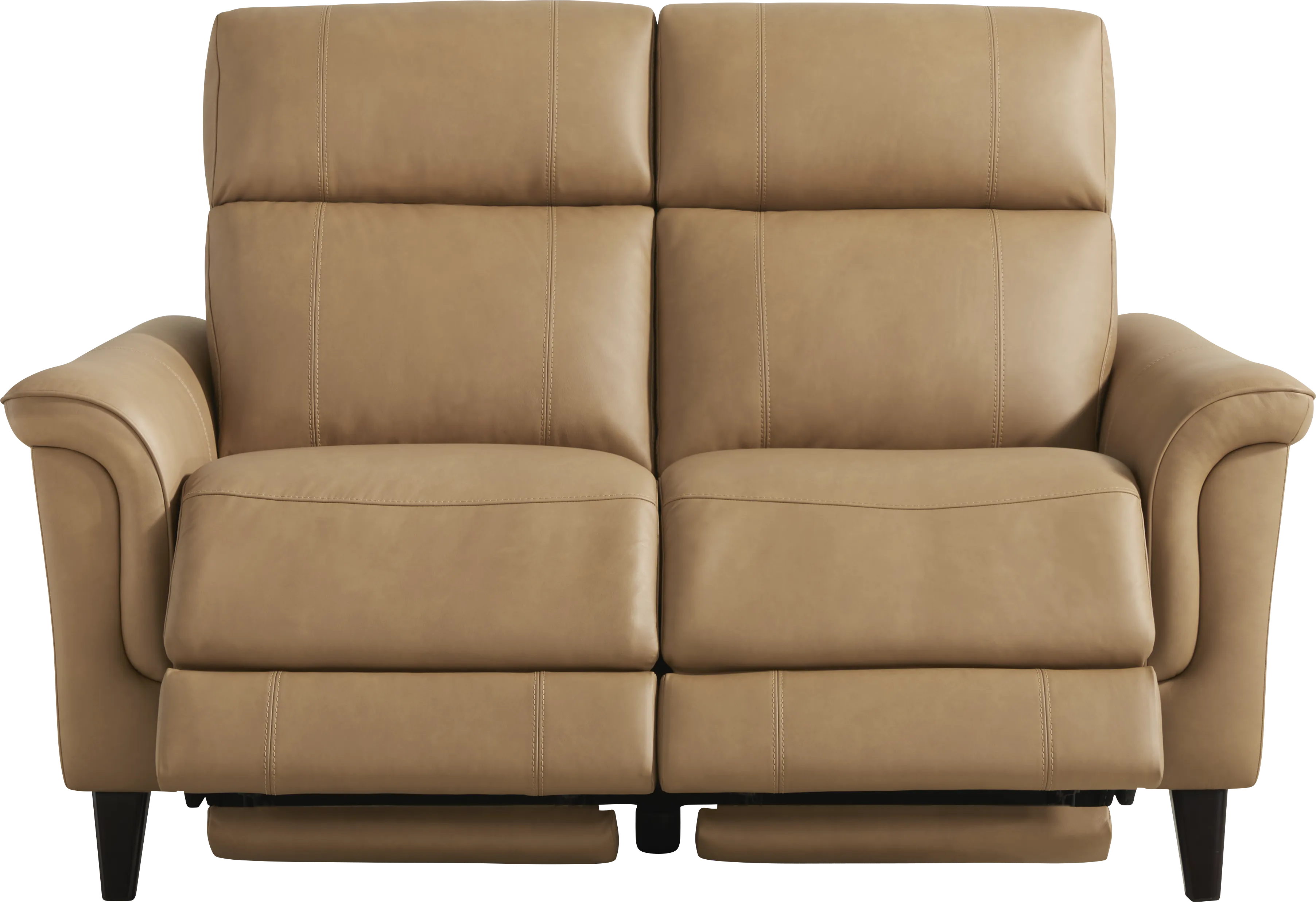 Antonella Tan Leather 5 Pc Dual Power Reclining Living Room - Image 11