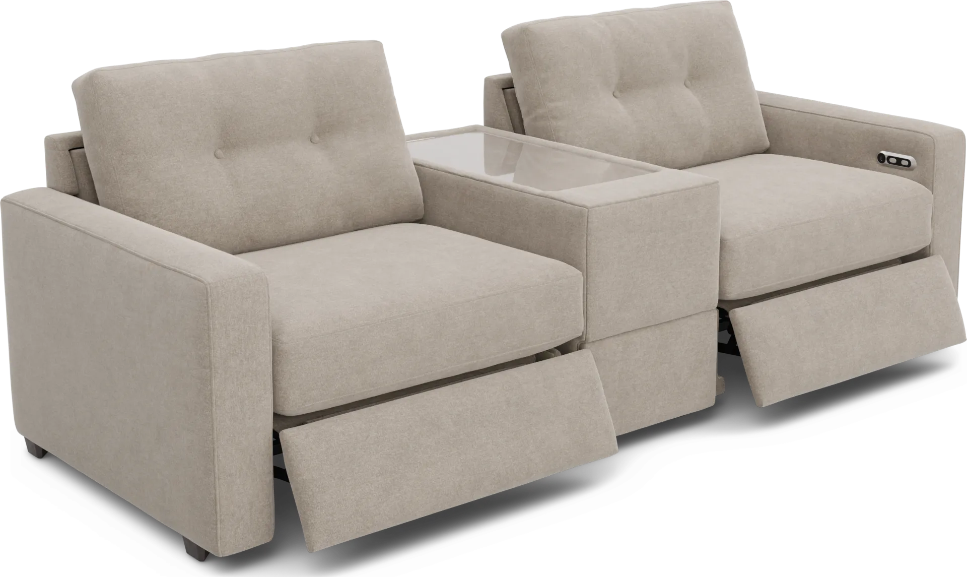 Beige 3 Pc Power Reclining ModularOne - Image 1