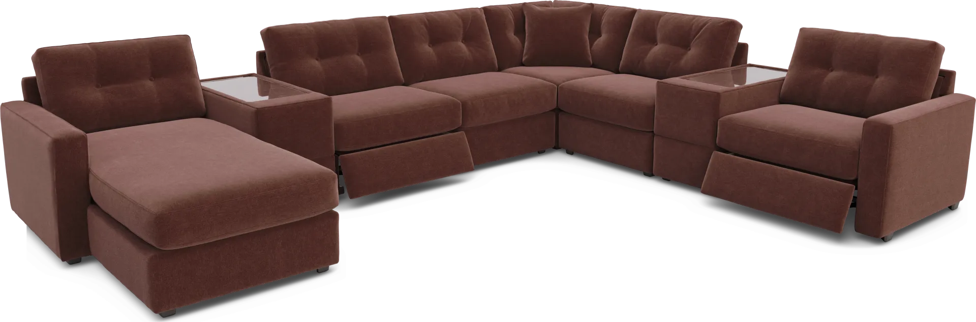 Merlot 8 Pc Power Reclining ModularOne - Image 1