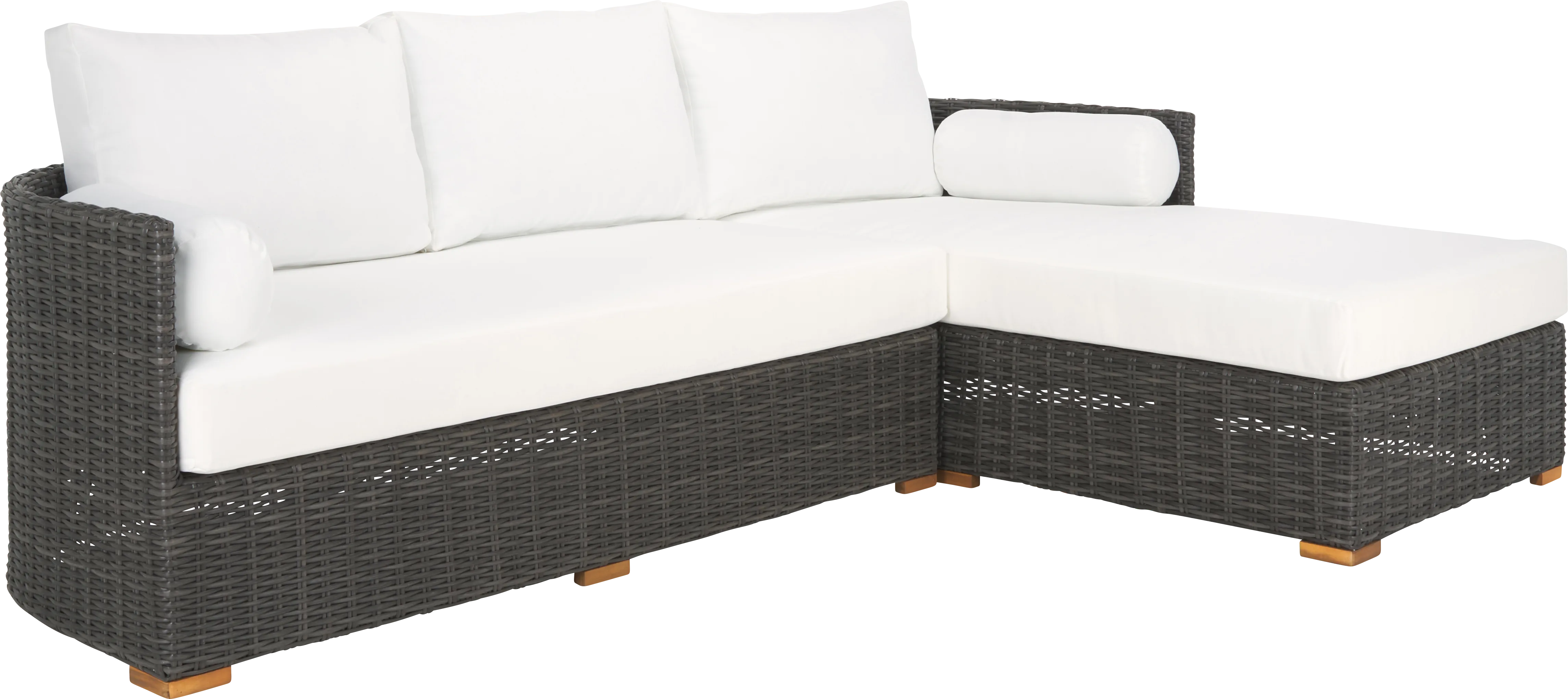 Pargeo Charcoal 2 Pc Outdoor Right Arm Chaise Sectional - Thumbnail - Image 1