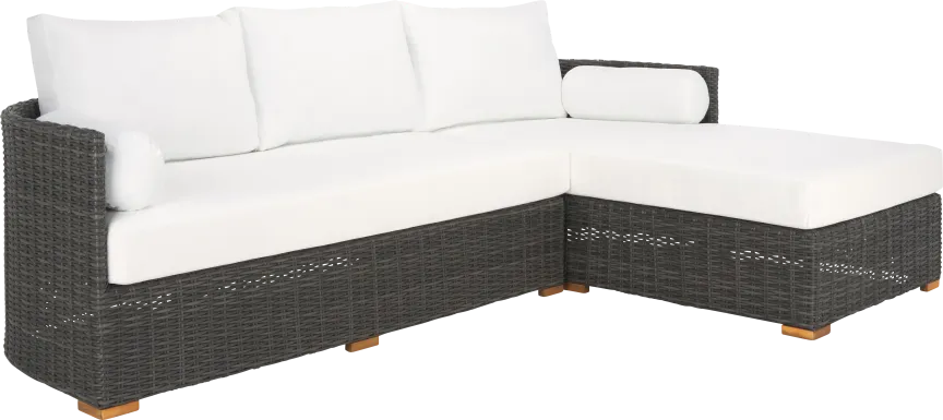 Pargeo Charcoal 2 Pc Outdoor Right Arm Chaise Sectional